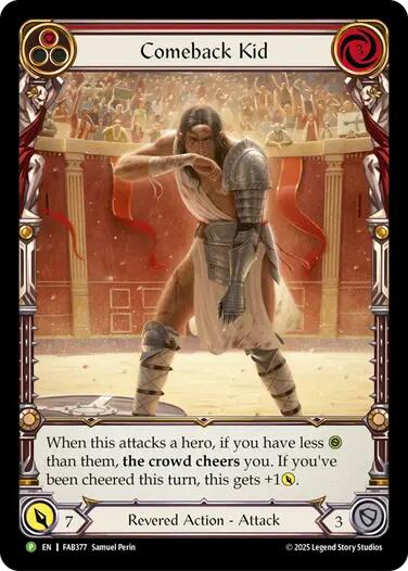 Comeback Kid (Red) [FAB377] (Promo)  Rainbow Foil | Good Games Cannington