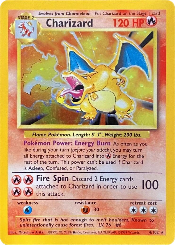 Charizard (004/102) (Black Dot Error) [Base Set 2] | Good Games Cannington