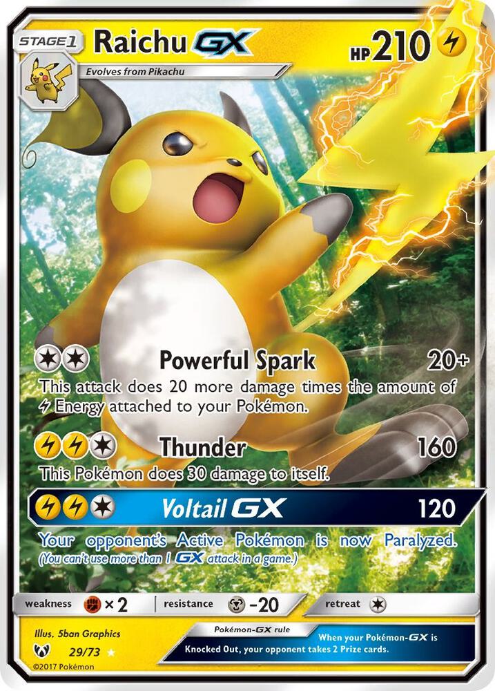 Raichu GX 29/73 (Shining Legends)  - Holofoil | Good Games Cannington