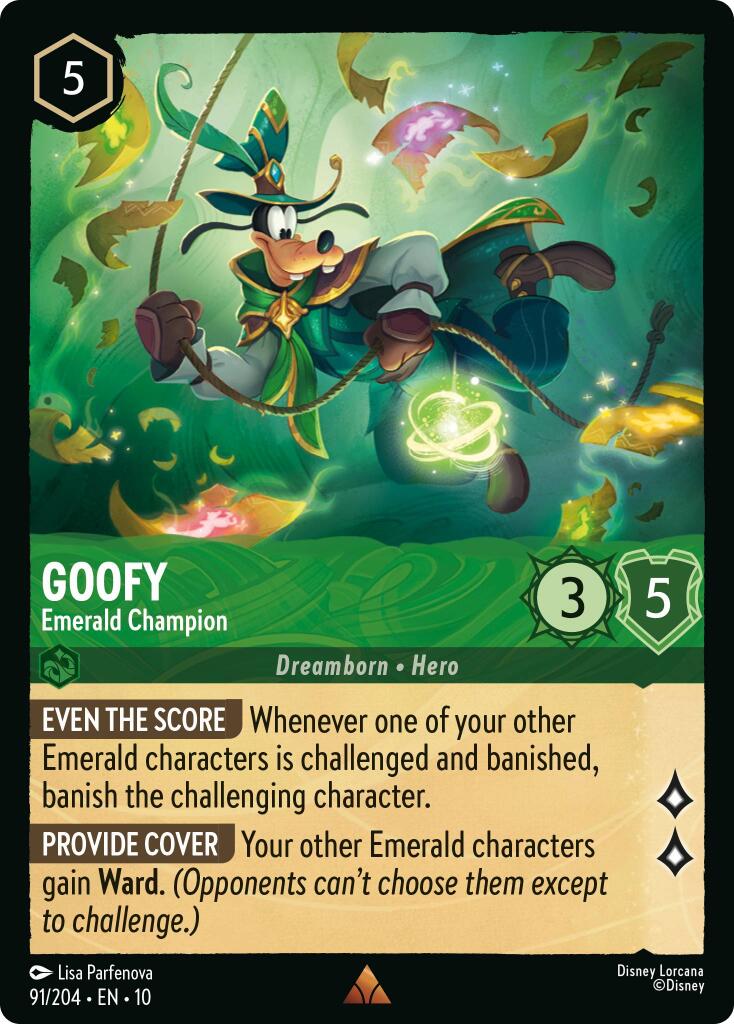 Goofy - Emerald Champion (91/204) [Whispers in the Well] | Good Games Cannington