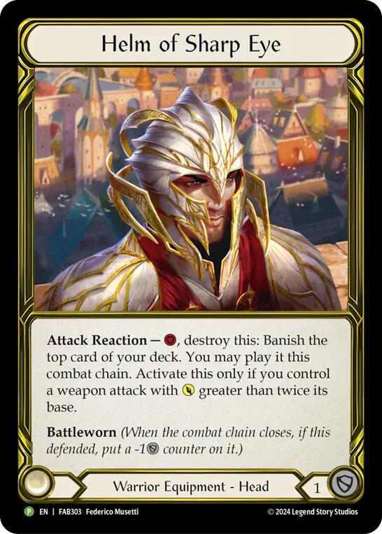 Helm of Sharp Eye (Golden) [FAB303] (Promo)  Cold Foil | Good Games Cannington