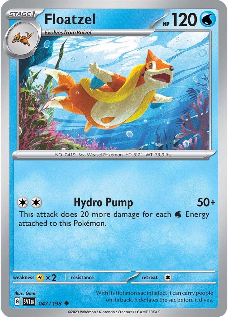 Floatzel (047/198) [Scarlet & Violet: Base Set] | Good Games Cannington