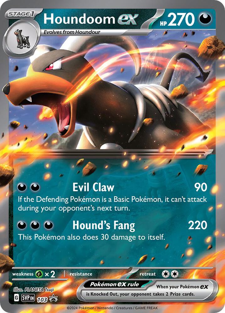 Houndoom ex 103 (SV: Scarlet & Violet Promo Cards)  - Holofoil | Good Games Cannington