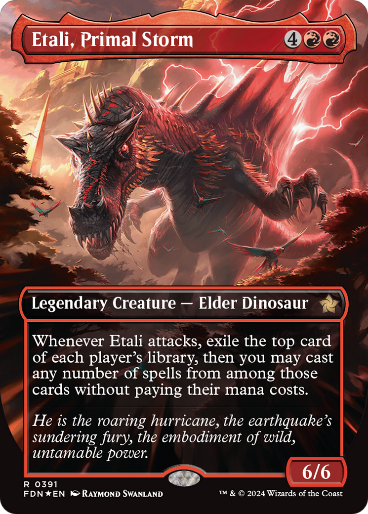 Etali, Primal Storm (Borderless) (Mana Foil) [Foundations] | Good Games Cannington