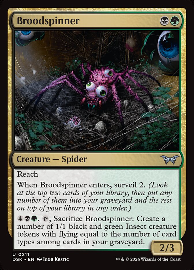Broodspinner 211 (Duskmourn: House of Horror)  - Foil | Good Games Cannington