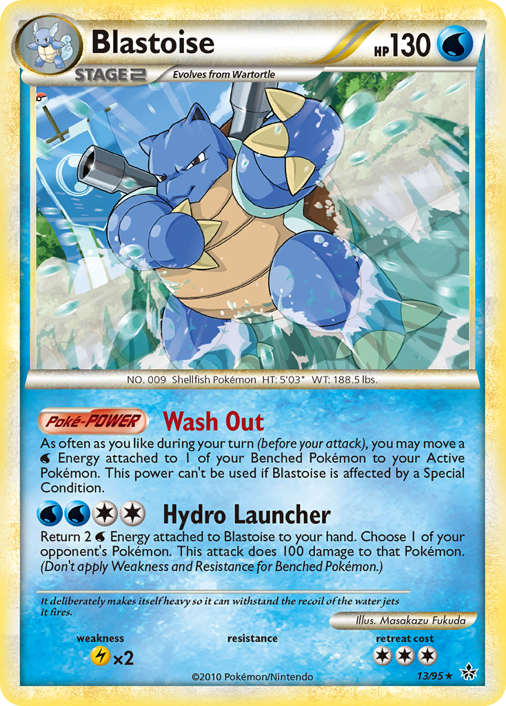 Blastoise (13/95) [HeartGold & SoulSilver: Unleashed] | Good Games Cannington