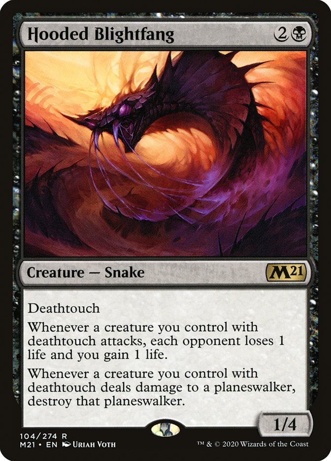 Hooded Blightfang 104 (Core Set 2021)  | Good Games Cannington