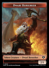 Human Soldier // Dwarf Berserker Double-Sided Token [Commander Masters Tokens] | Good Games Cannington