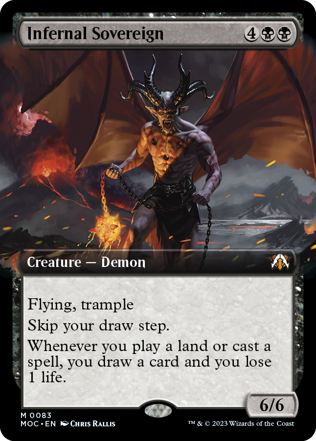Infernal Sovereign (Extended Art) [March of the Machine Commander] | Good Games Cannington