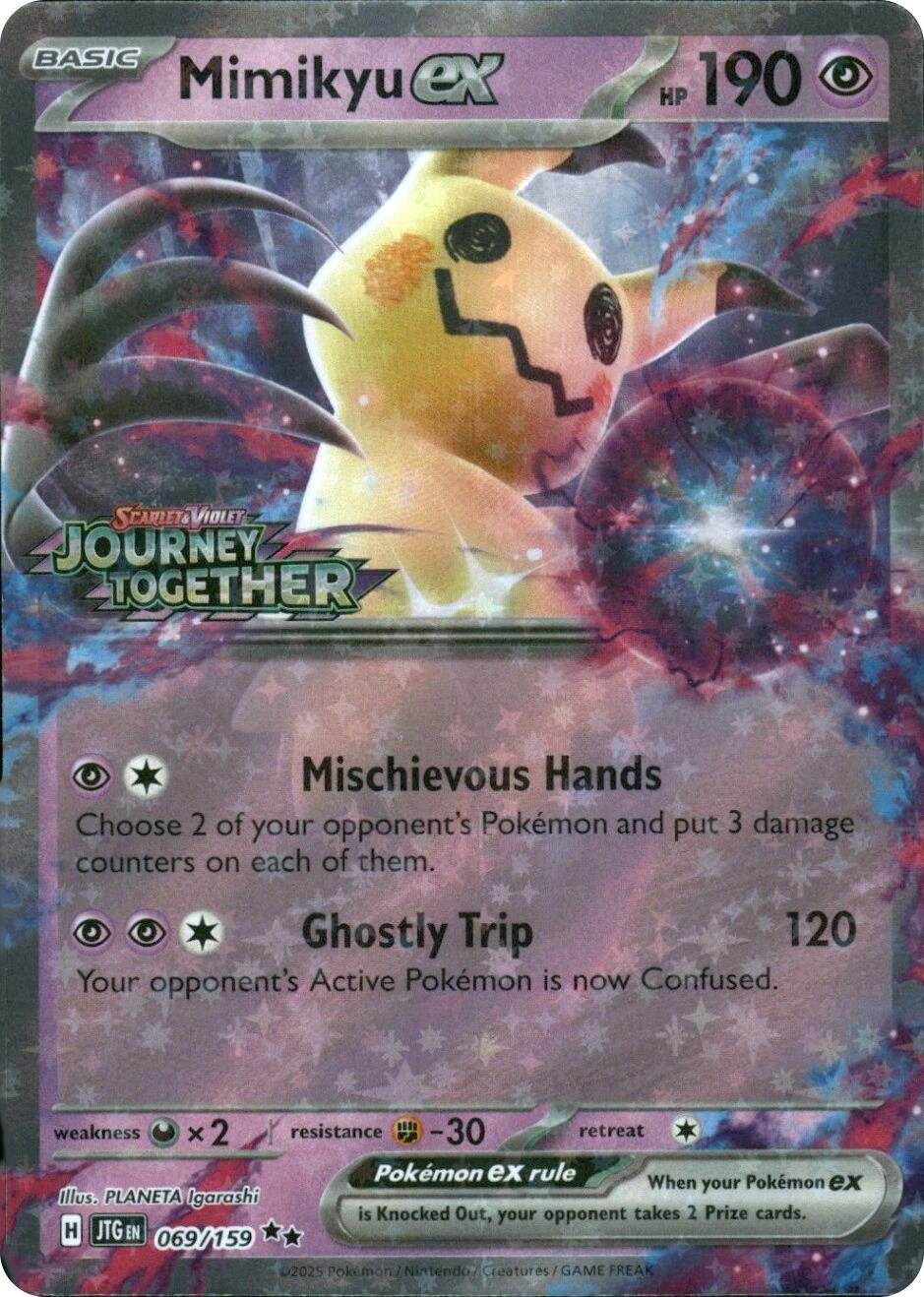 Mimikyu ex (069/159) (Journey Together Stamped) [Miscellaneous Cards] | Good Games Cannington