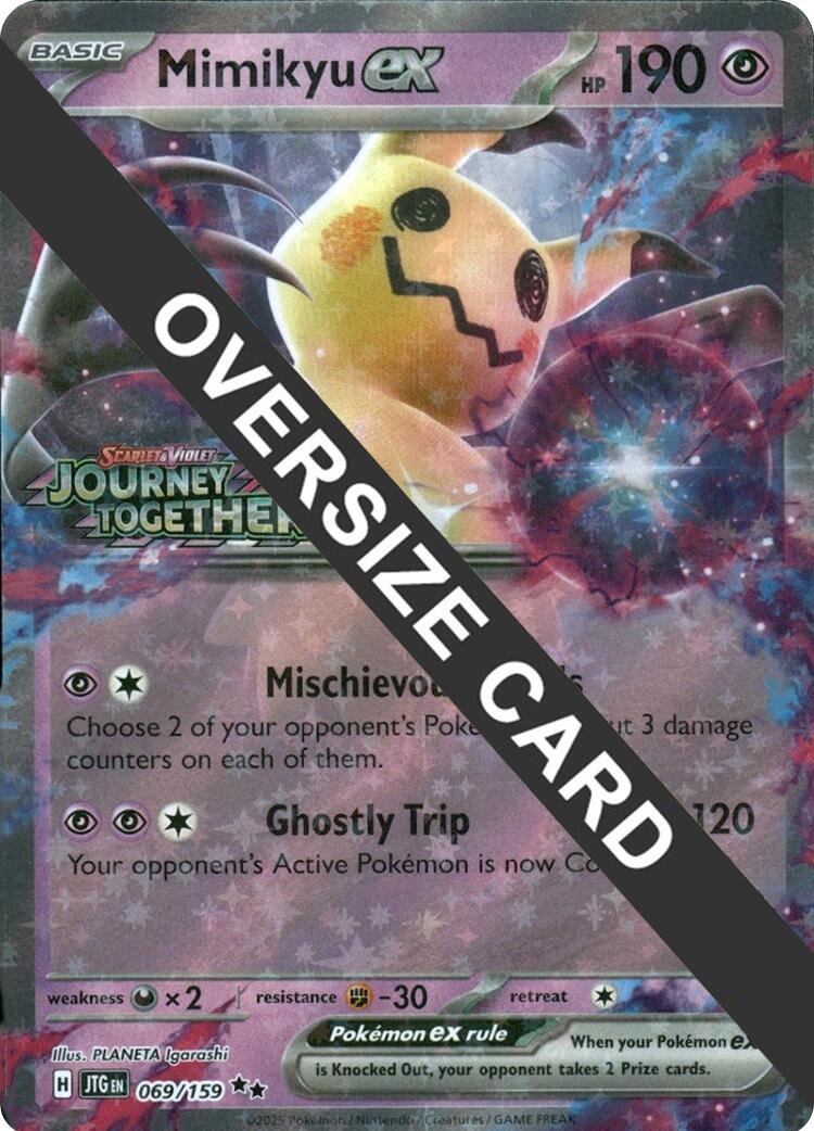 Mimikyu ex (069/159) (Journey Together Stamped) (Jumbo Card) [Miscellaneous Cards] | Good Games Cannington
