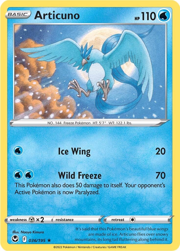Articuno (036/195) [Sword & Shield: Silver Tempest] | Good Games Cannington