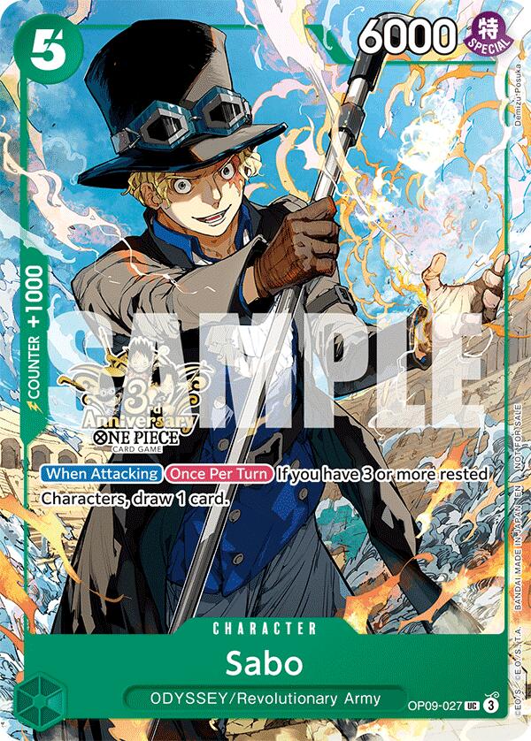 Sabo (OP09-027) (3rd Anniversary Tournament 3 Brothers Pack [Carrying On His Will: 3rd Anniversary Tournament Cards] | Good Games Cannington