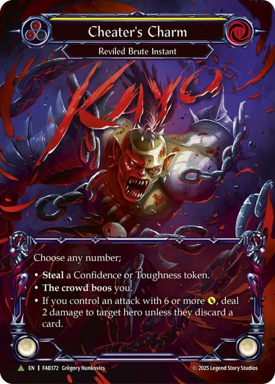 Cheater's Charm [FAB372] (Promo)  Cold Foil | Good Games Cannington