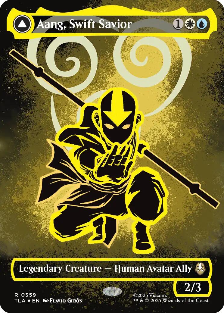 Aang, Swift Savior (Borderless) (Neon Ink Foil) [Avatar: The Last Airbender] | Good Games Cannington