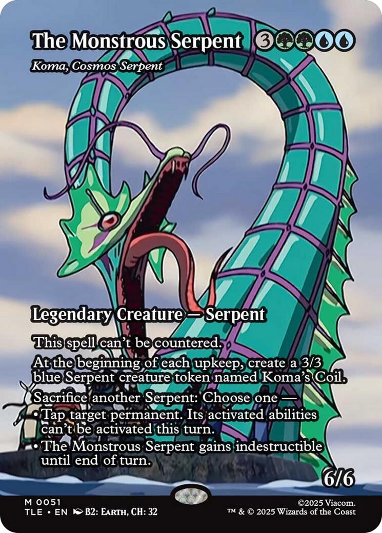 The Monstrous Serpent - Koma, Cosmos Serpent (Borderless) [Avatar: The Last Airbender: Eternal-Legal] | Good Games Cannington