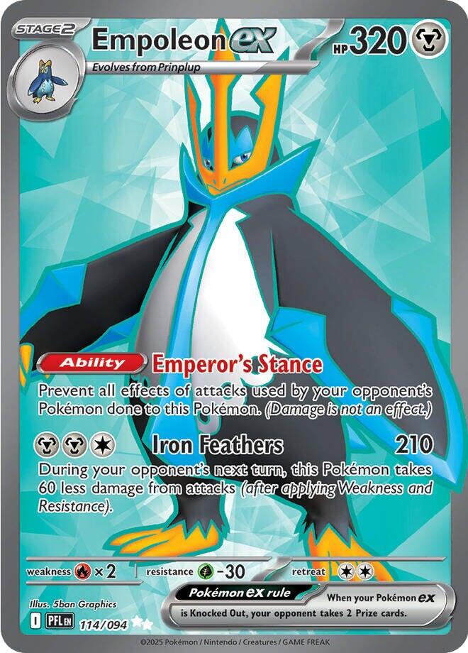 Empoleon ex (114/094) [Mega Evolution: Phantasmal Flames] | Good Games Cannington