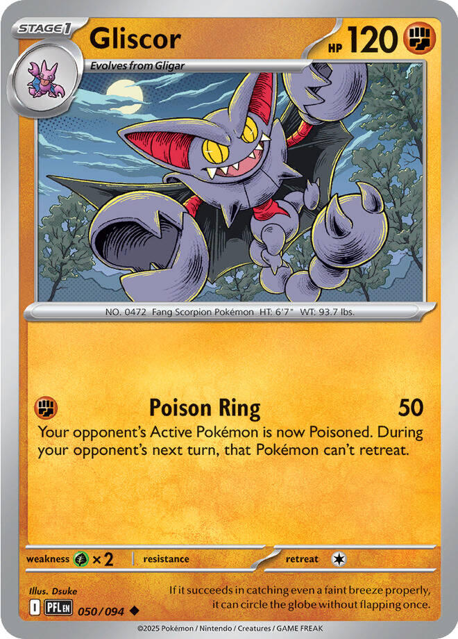 Gliscor (050/094) [Mega Evolution: Phantasmal Flames] | Good Games Cannington
