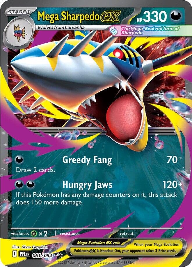 Mega Sharpedo ex (061/094) [Mega Evolution: Phantasmal Flames] | Good Games Cannington
