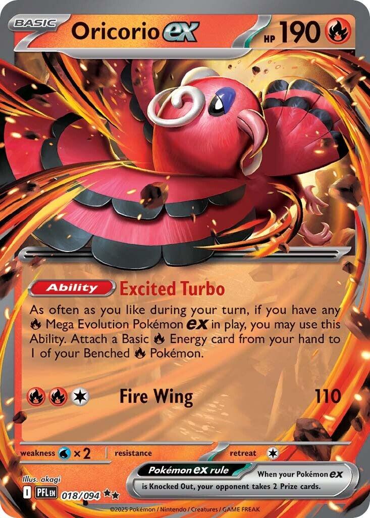 Oricorio ex (018/094) [Mega Evolution: Phantasmal Flames] | Good Games Cannington