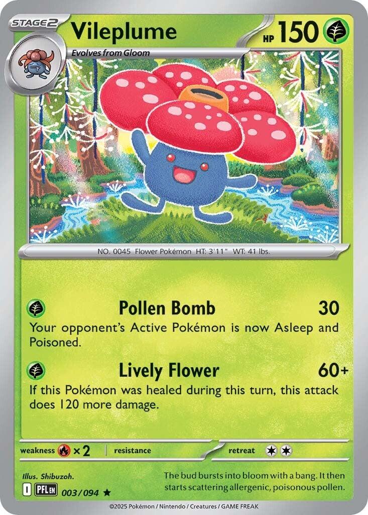 Vileplume (003/094) [Mega Evolution: Phantasmal Flames] | Good Games Cannington