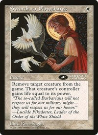 Swords to Plowshares (4th Place) (Oversized) [Oversize Cards] | Good Games Cannington