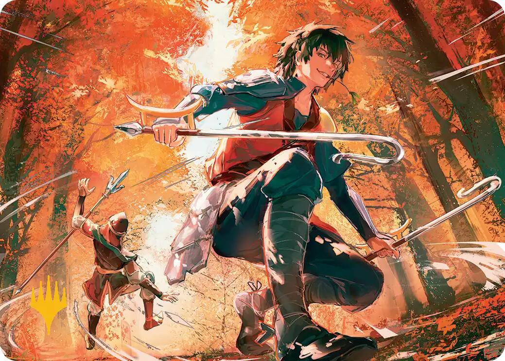 Jet, Rebel Leader Art Card (Gold-Stamped Planeswalker Symbol) [Avatar: The Last Airbender Art Series] | Good Games Cannington