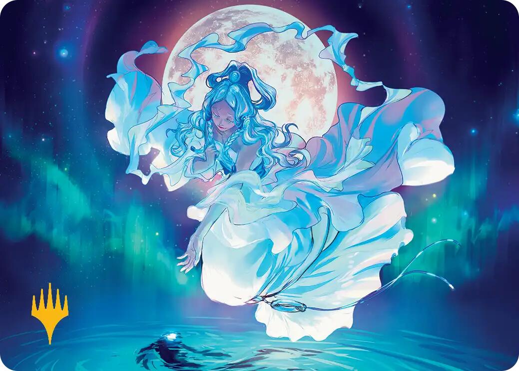 Yue, the Moon Spirit Art Card (Gold-Stamped Planeswalker Symbol) [Avatar: The Last Airbender Art Series] | Good Games Cannington