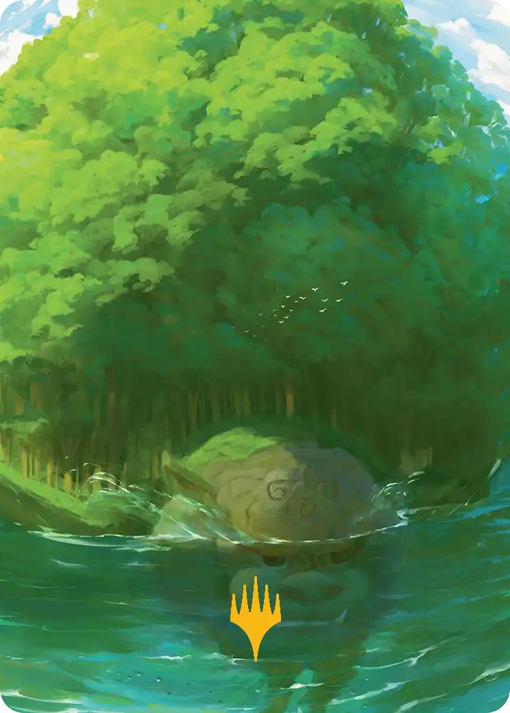 Forest Art Card (Gold-Stamped Planeswalker Symbol) [Avatar: The Last Airbender Art Series] | Good Games Cannington