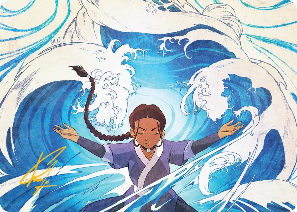 Katara, Water Tribe's Hope Art Card (Gold-Stamped Signature) [Avatar: The Last Airbender Art Series] | Good Games Cannington