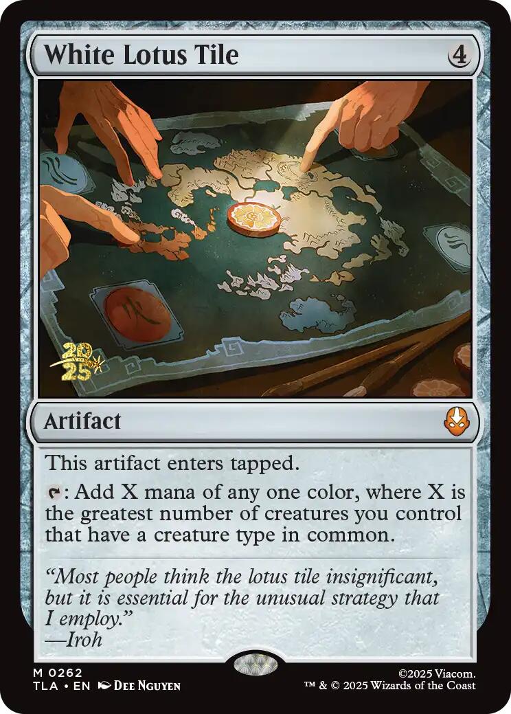 White Lotus Tile [Avatar: The Last Airbender Prerelease Cards] | Good Games Cannington