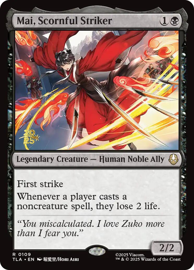 Mai, Scornful Striker [Avatar: The Last Airbender Prerelease Cards] | Good Games Cannington