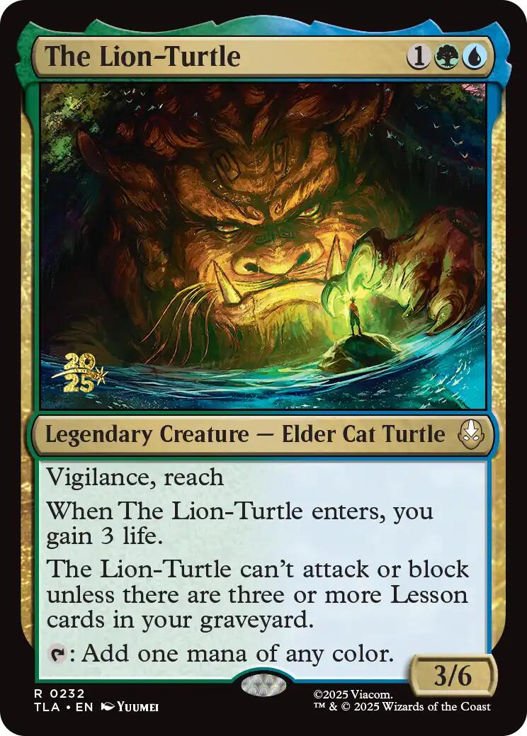 The Lion-Turtle [Avatar: The Last Airbender Prerelease Cards] | Good Games Cannington