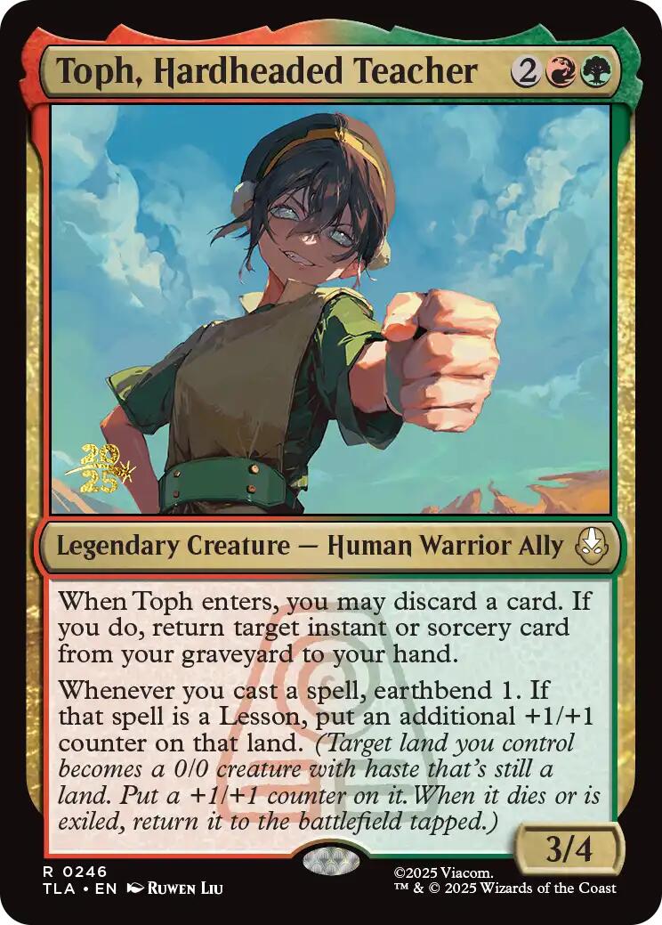 Toph, Hardheaded Teacher [Avatar: The Last Airbender Prerelease Cards] | Good Games Cannington