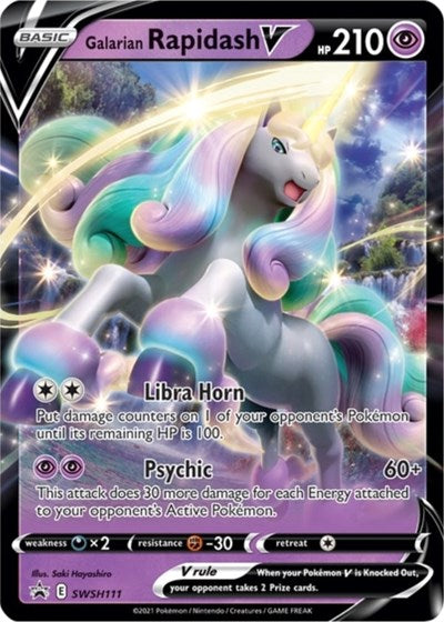 Galarian Rapidash V (SWSH111) (Jumbo Card) [Sword & Shield: Black Star Promos] | Good Games Cannington