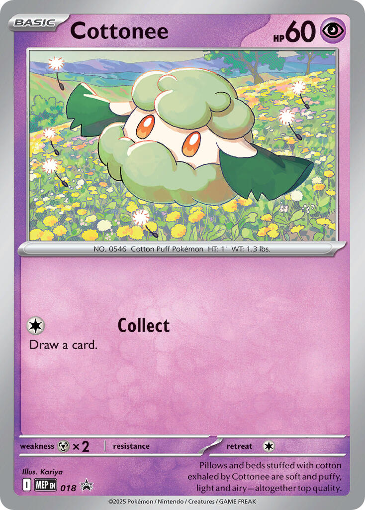 Cottonee (018) (Cosmos Holo) [Mega Evolution Promo] | Good Games Cannington