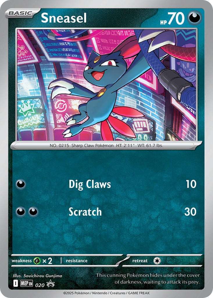Sneasel (020) (Cosmos Holo) [Mega Evolution Promo] | Good Games Cannington