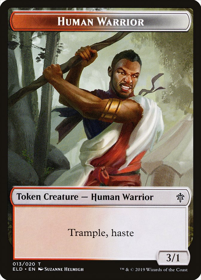 Human Warrior Token [Throne of Eldraine Tokens] | Good Games Cannington