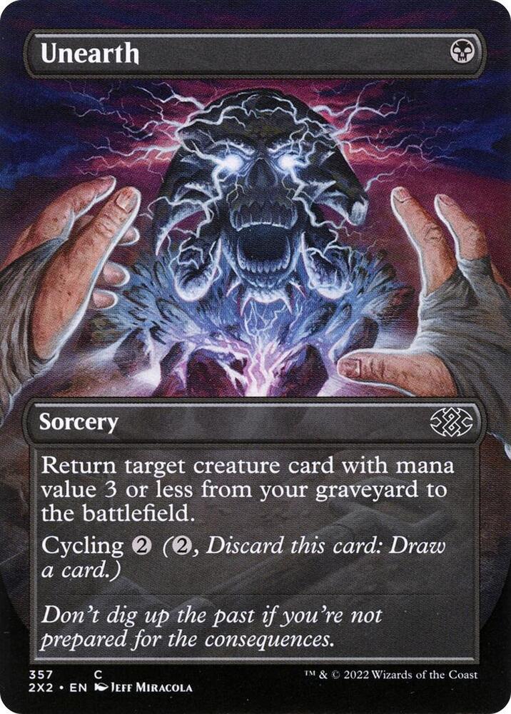 Unearth Borderless 357 (Double Masters 2022)  - Foil | Good Games Cannington