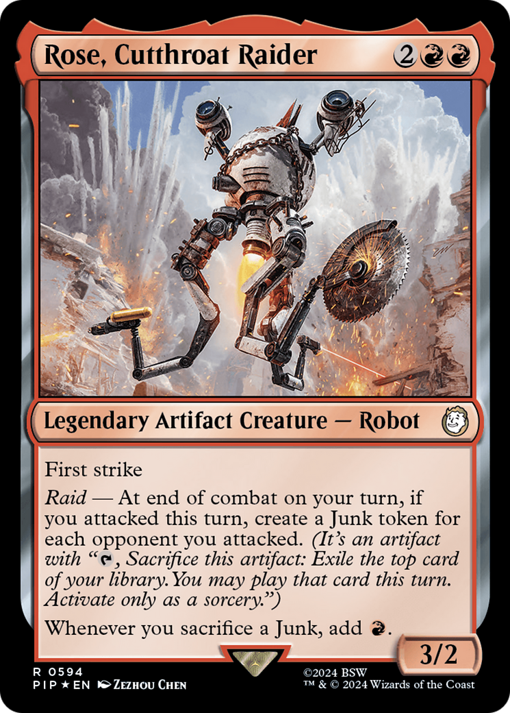 Rose, Cutthroat Raider (Surge Foil) [Fallout] | Good Games Cannington