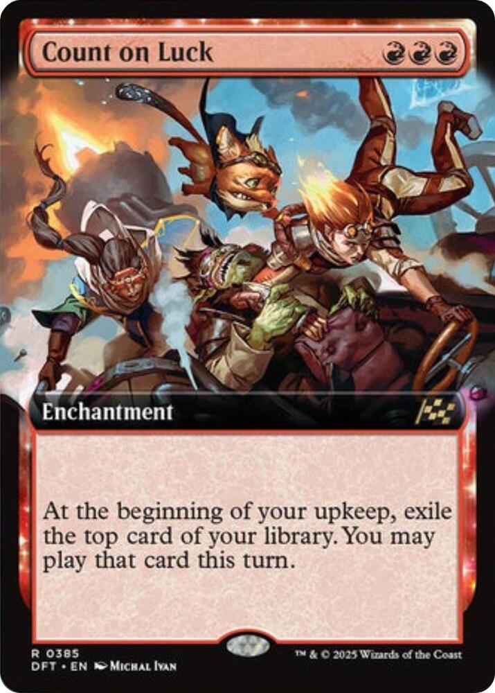 Count on Luck 385/291 (Aetherdrift)  - Extended Art Foil | Good Games Cannington