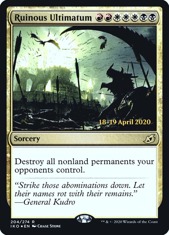 Ruinous Ultimatum [Ikoria: Lair of Behemoths Prerelease Promos] | Good Games Cannington