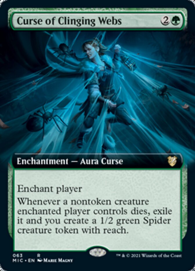 Curse of Clinging Webs (Extended Art) [Innistrad: Midnight Hunt Commander] | Good Games Cannington