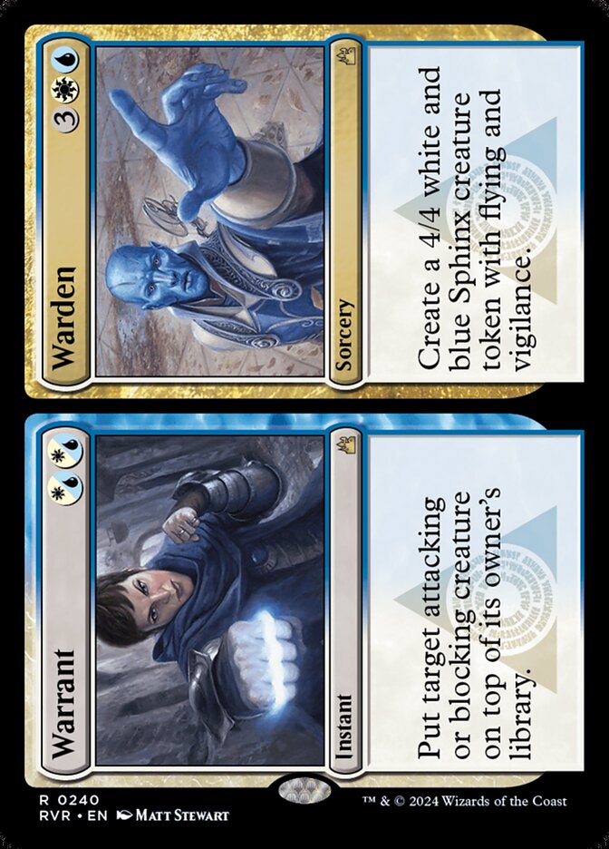 Warrant // Warden 240/291 (Ravnica Remastered)  | Good Games Cannington