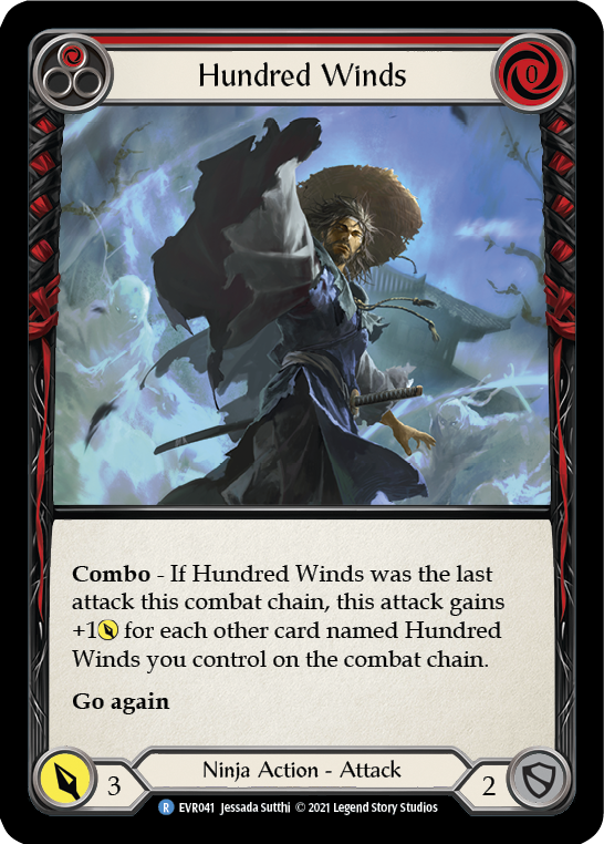 Hundred Winds (Red) [EVR041] (Everfest)  1st Edition Normal | Good Games Cannington