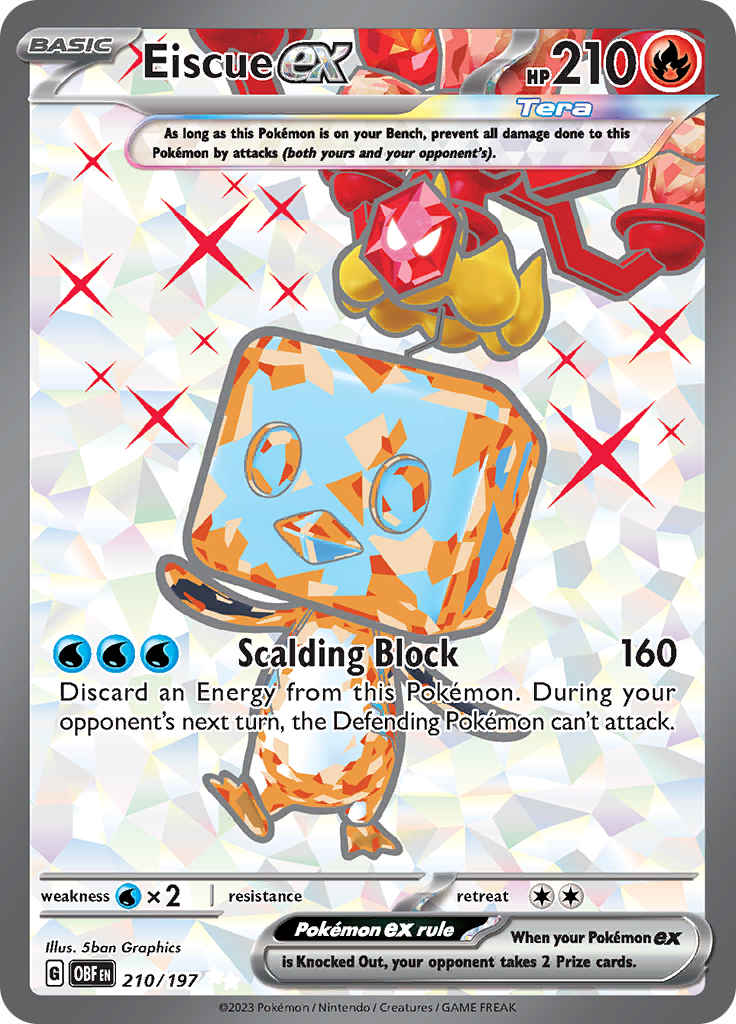 Eiscue ex (210/197) [Scarlet & Violet: Obsidian Flames] | Good Games Cannington
