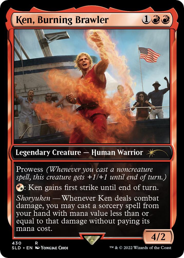 Ken, Burning Brawler // Aisha of Sparks and Smoke 430 (Secret Lair Drop Series)  - Full Art Foil | Good Games Cannington