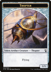 Cat Warrior // Thopter (026) Double-Sided Token [Commander 2018 Tokens] | Good Games Cannington