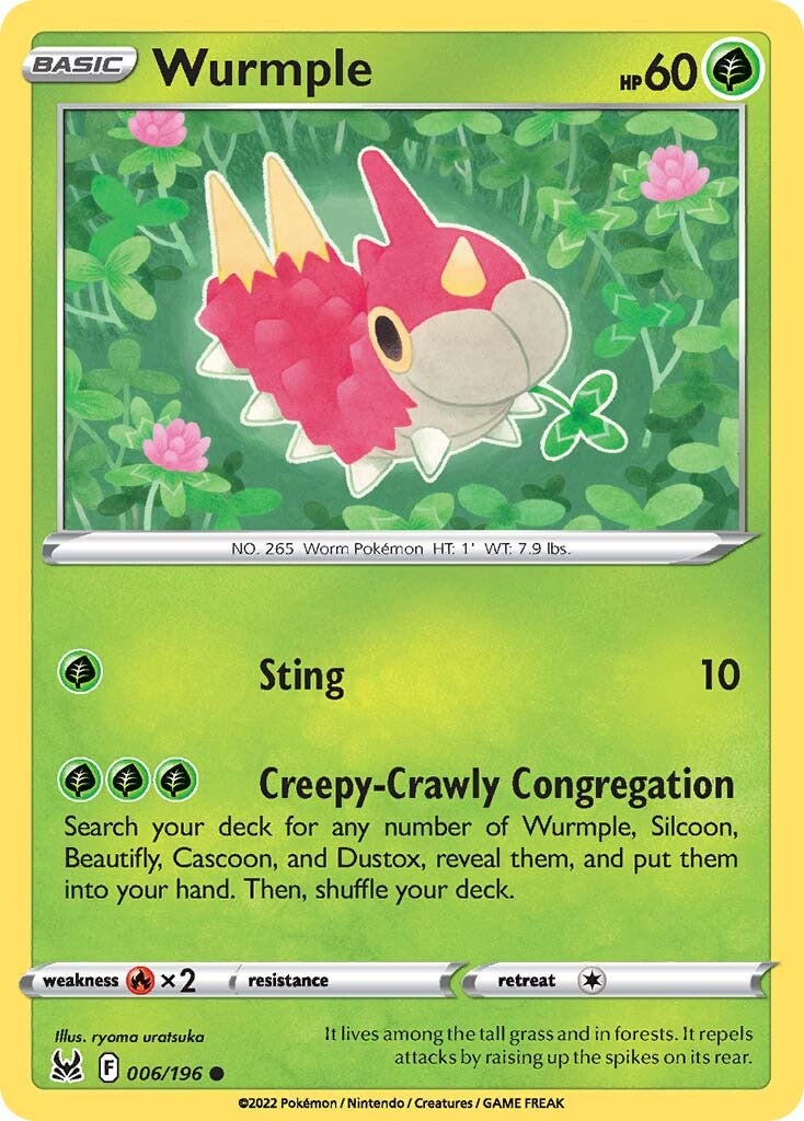 Wurmple (006/196) [Sword & Shield: Lost Origin] | Good Games Cannington