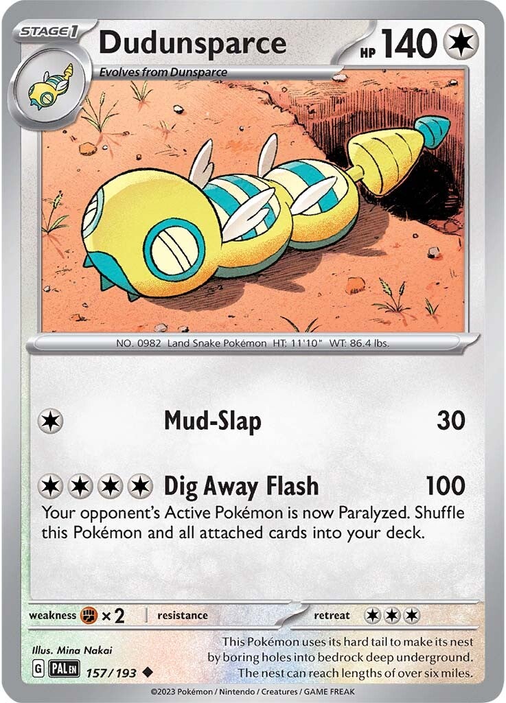 Dudunsparce (157/193) [Scarlet & Violet: Paldea Evolved] | Good Games Cannington
